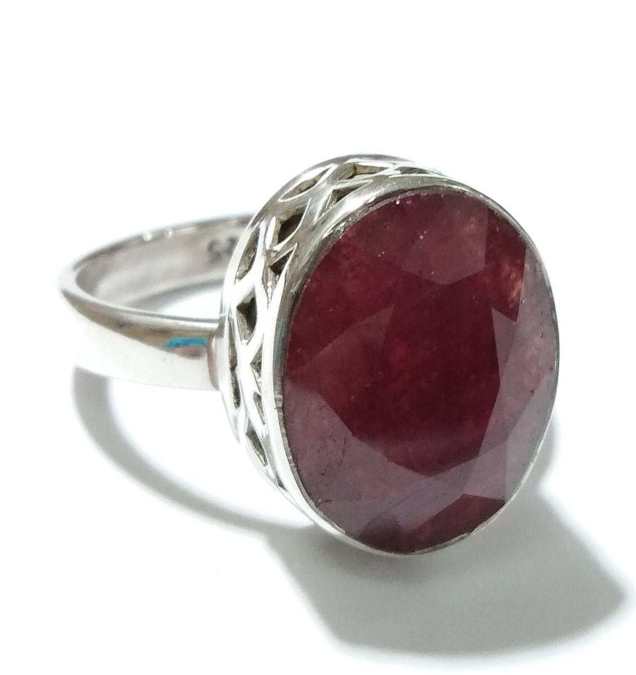 Natural Gemstone Ruby Faceted Rings, 925 Starling Silver Ring, Very Beautiful Stylish Rings, Gift Item Anniversary & Wedding For Girls/Woman